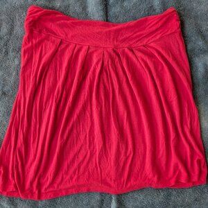 Venus Coral Flowy Elastic Waist Medium Skirt